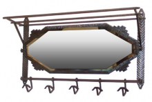 Art Deco Wrought Iron Mirror with Hangers ART DECO-Modernism