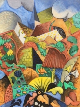 Francois Brochet French Cubist Art Deco Oil ART DECO-Modernism