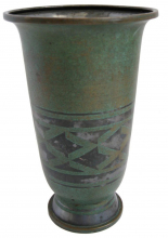 French Art Deco Dinanderie Vase by Luc Lanel ART DECO-Modernism
