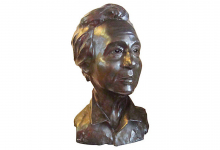 Life-size Bronze Bust Sculpture MID-CENTURY MODERN-Modernism