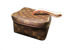 Authentic Louis Vuitton Monogram Square Pouch Bag w/ Handle MID-CENTURY MODERN-Modernism