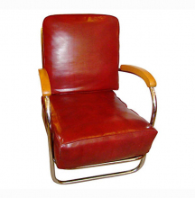 American Art Deco Moderne Chrome Club Chair ART DECO-Modernism