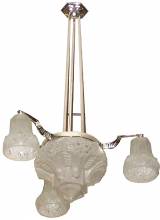 French Art Deco Muller Freres Chandelier ART DECO-Modernism