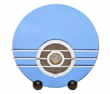 Walter Dorwin Teague Deco Sparton Bluebird Blue Mirror Radio ART DECO-Modernism