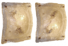 Pair of Glass Mid Century Modern Sconces MID-CENTURY MODERN-Modernism