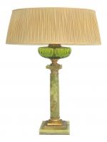 19th Century French Onyx and Cloisonne Oil Table Lamp 19th CENTURY-Modernism