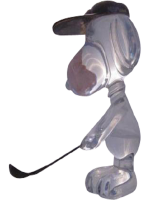 Baccarat Crystal Golfing Snoopy Art Glass Figure Active CONTEMPORARY-Modernism