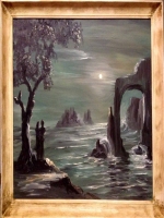 Mid Century Modern Painting by Lewis Vandercar Miami Magic MID-CENTURY MODERN-Modernism